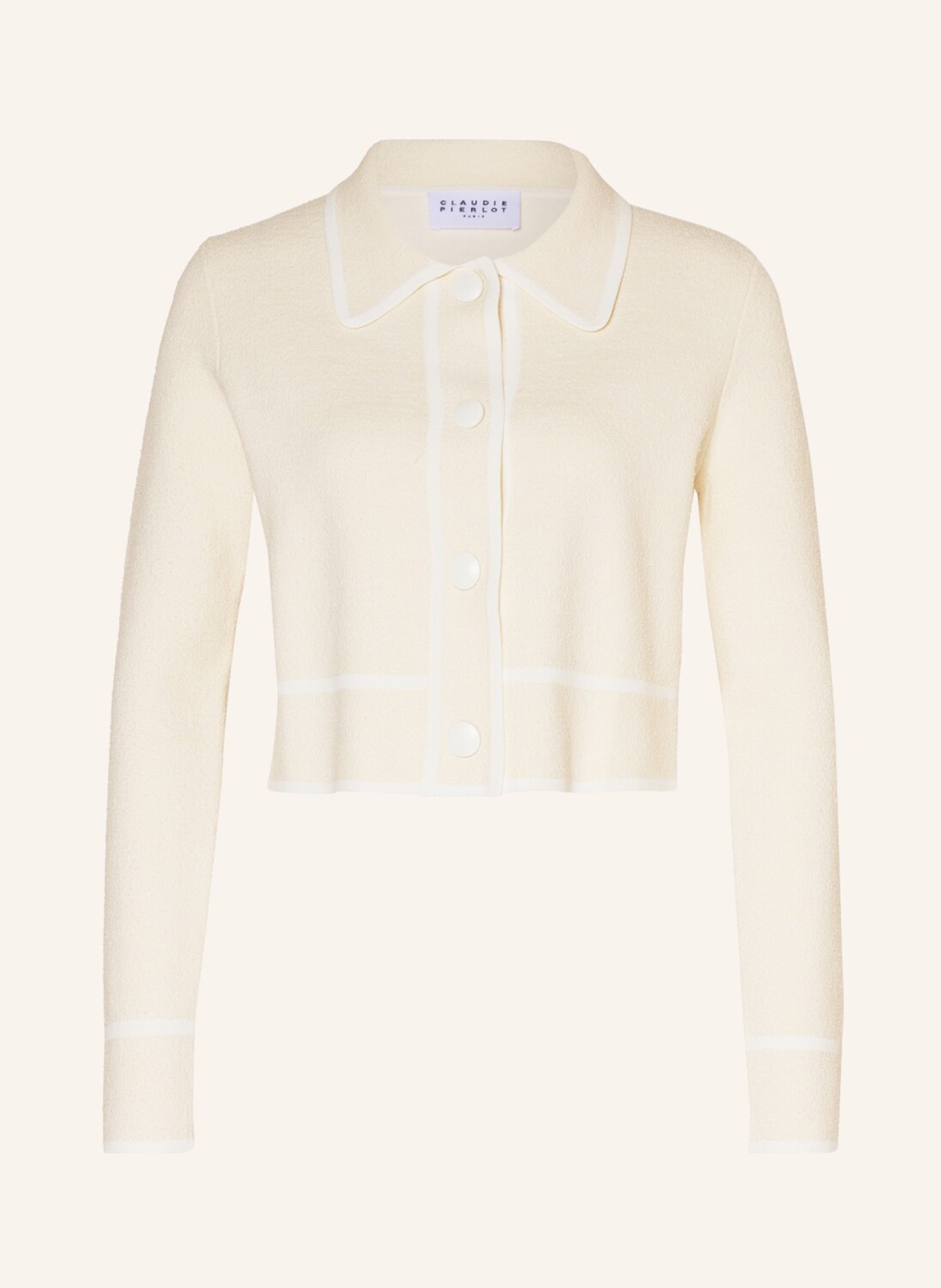 

Кардиган CLAUDIE PIERLOT, кремовый, Бежевый, Кардиган CLAUDIE PIERLOT, кремовый