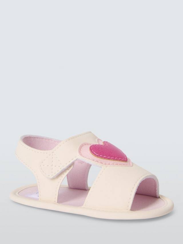 

Детские сандалии с сердечками John Lewis, цвет Cream/Pink