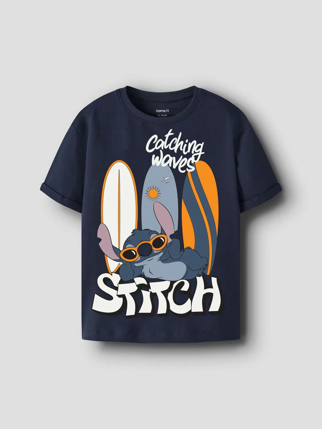 Футболка 'Stitch' Name It, Navy/Royal Blue — фото 3