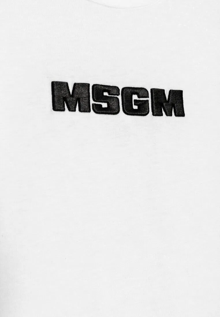 Футболка, хлопок, для детей Msgm, белый — фото 2