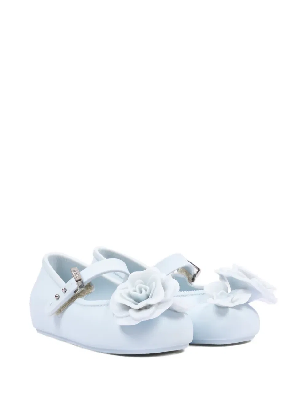 Балетки с цветочной аппликацией Mini Melissa, синий