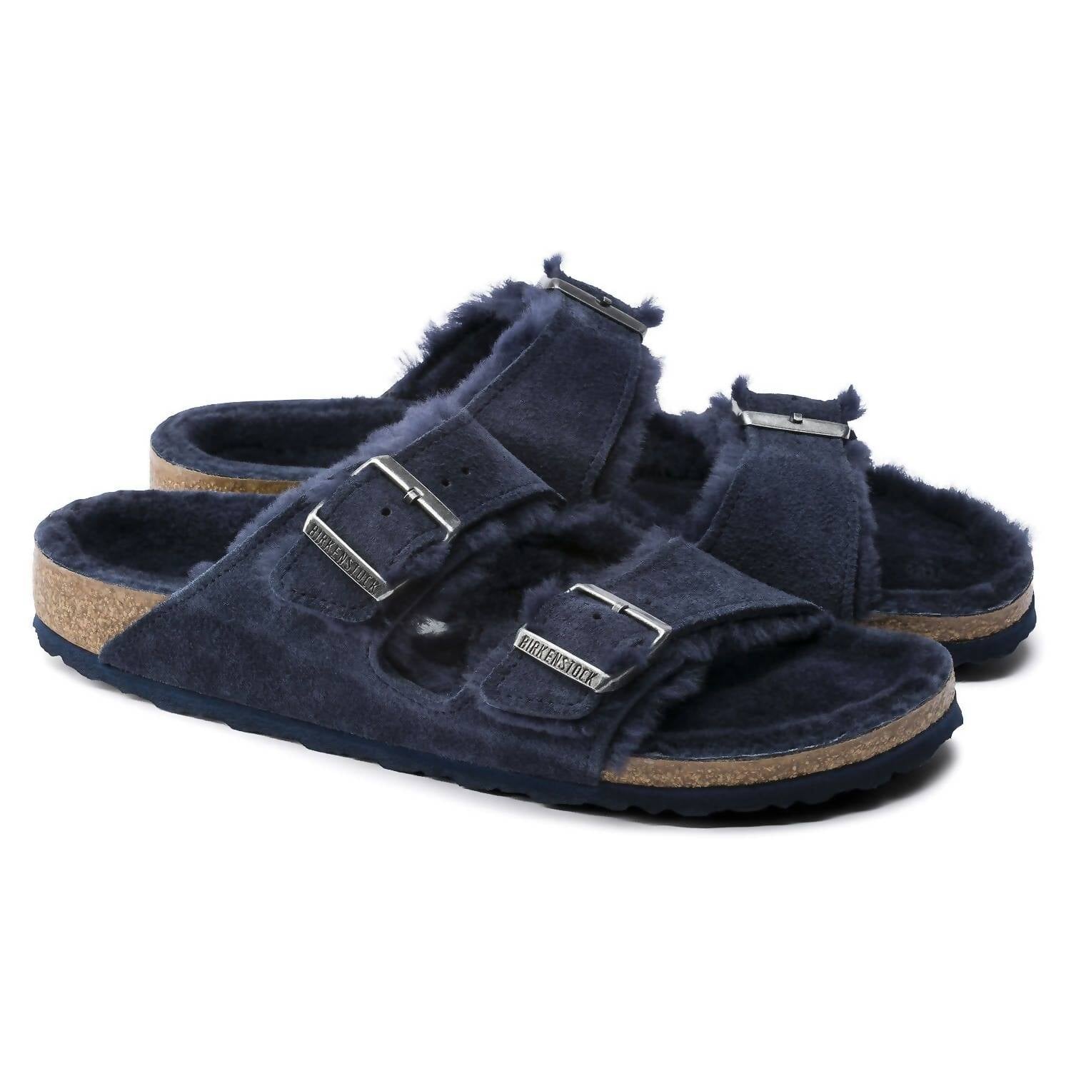 Women's Arizona Fur Shearling Sandal In Midnight Birkenstock, Midnight — фото 3