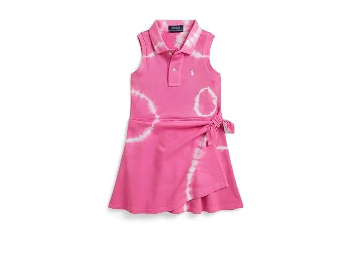 Платье поло с имитацией запаха тай-дай Polo Ralph Lauren Kids, Faded Mint/Old Royal