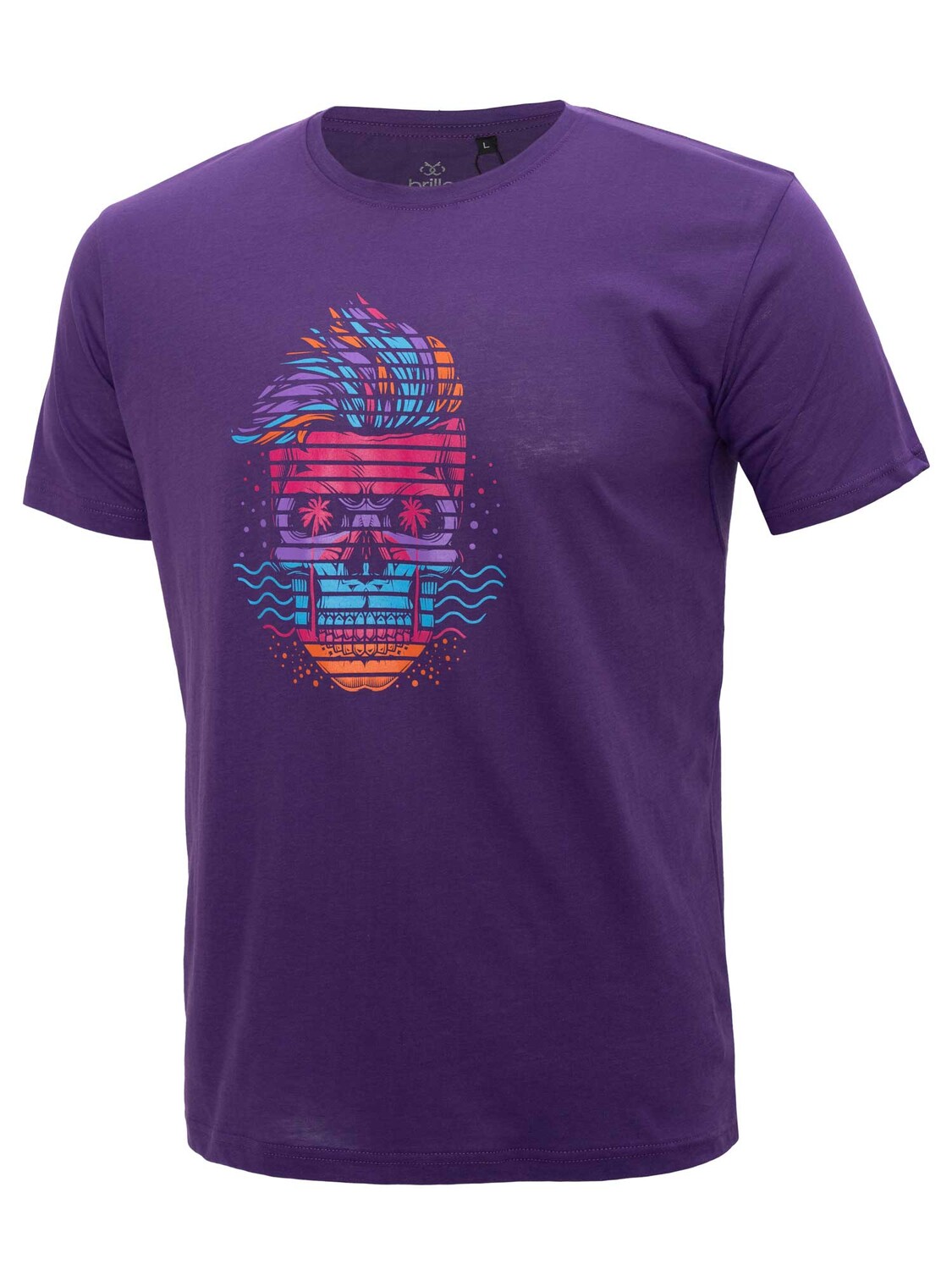 

Футболка Brille Fun Skull, фиолетовый