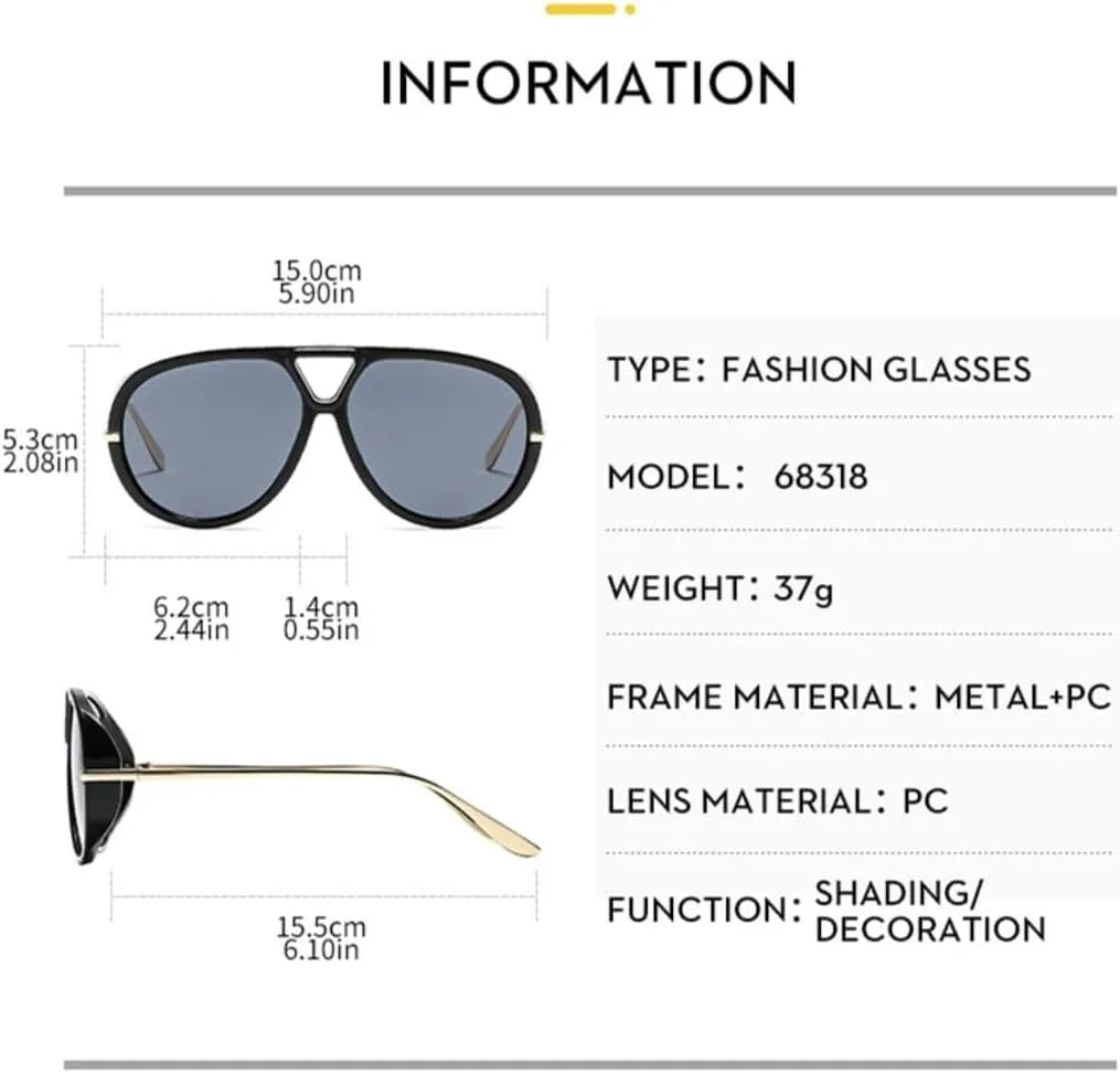 

Солнцезащитные очки с защитой UV400 | Большой размер, черный градиентный цвет | для женщин и мужчин, для занятий спортом на открытом воздухе и вождения LXLHWN, Black