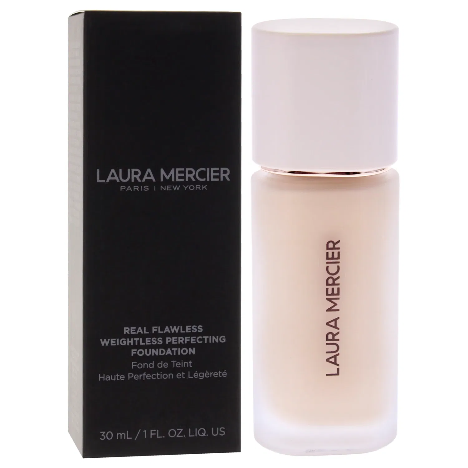 Невесомая тональная основа Real Flawless Weightless Perfecting Foundation - 0N1 Silk от Laura Mercier для женщин - 28 г, 1 Oz — фото 3
