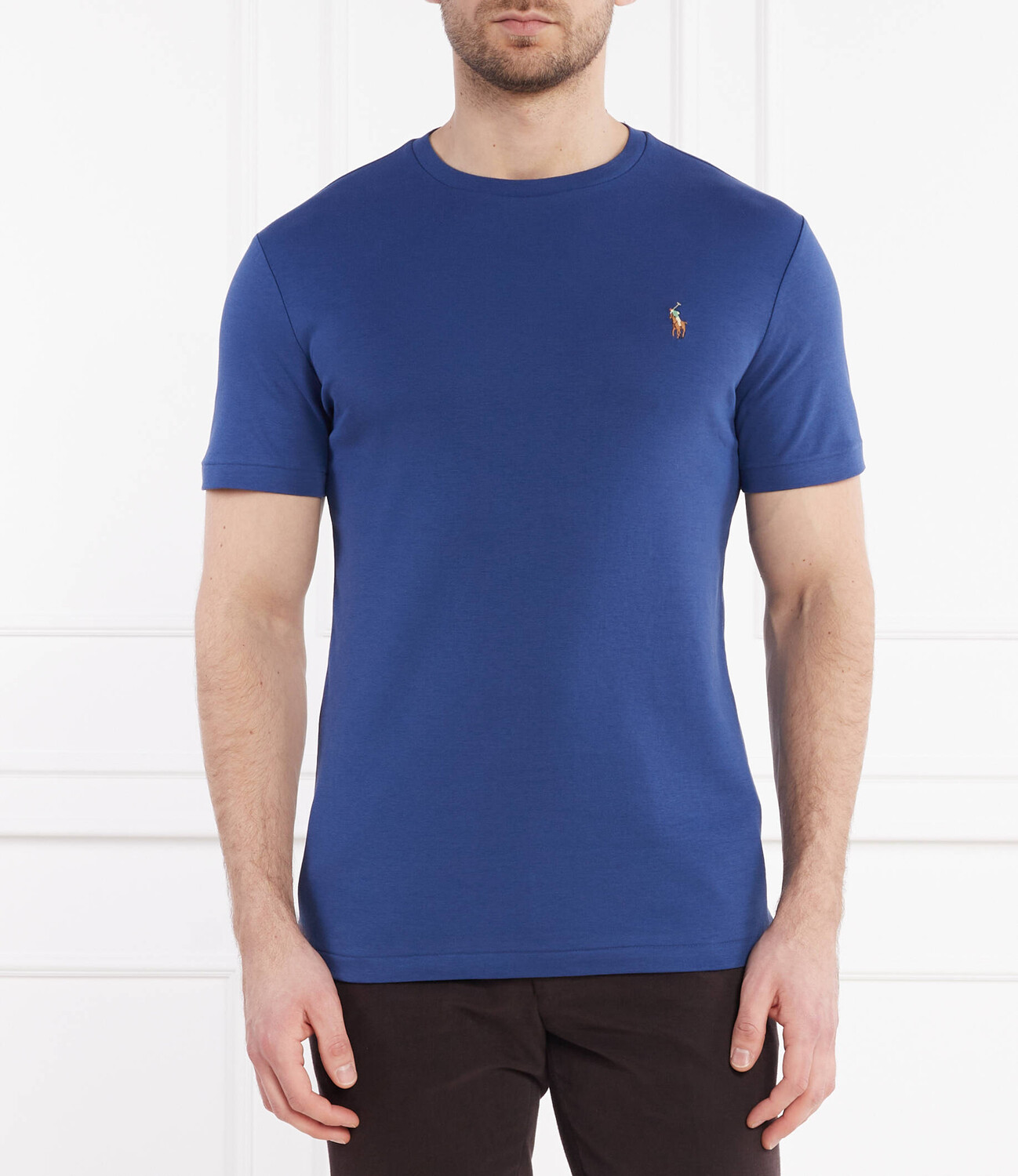 

Футболка POLO RALPH LAUREN Custom slim fit, темно-синий