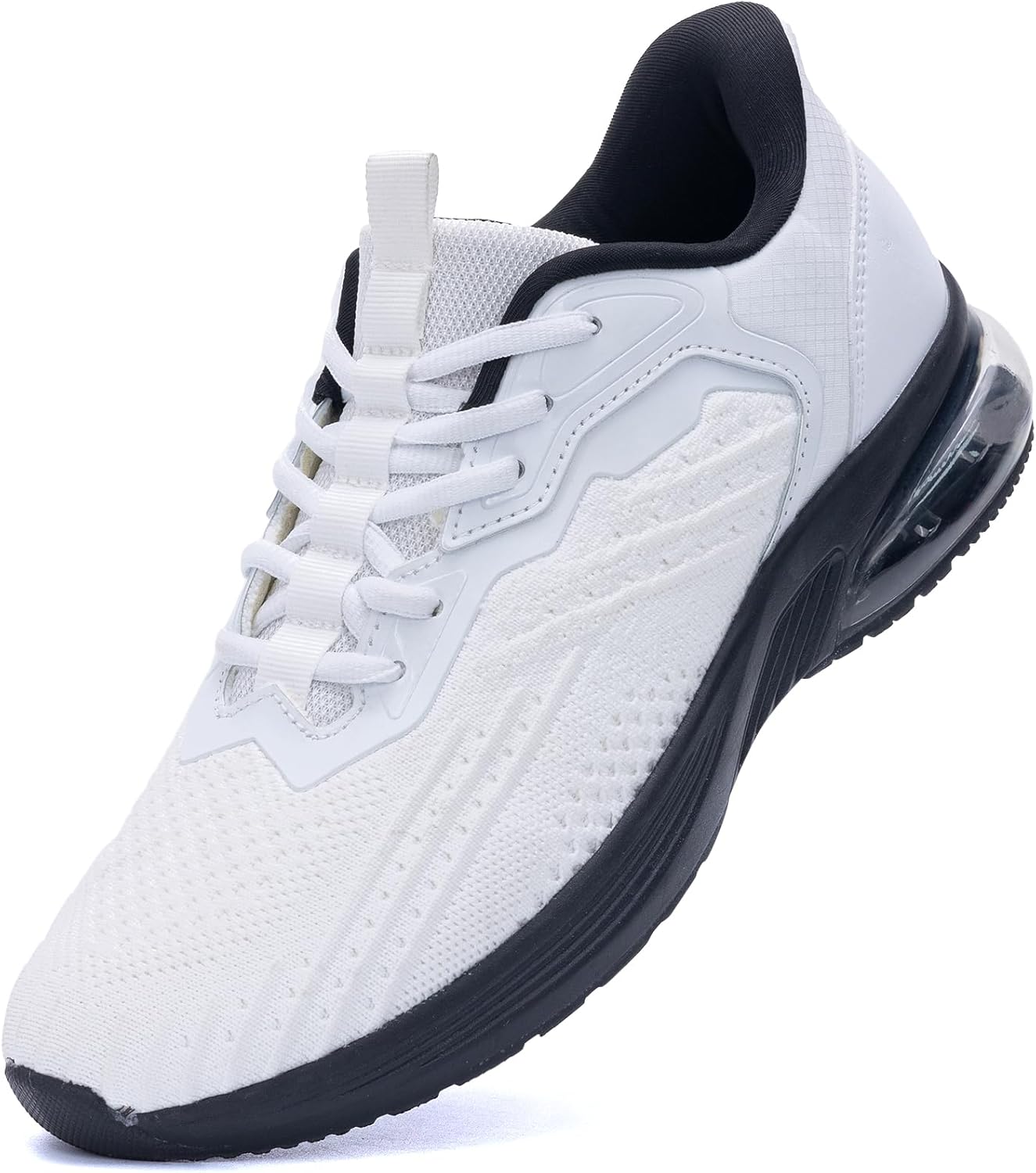 

Мужские кроссовки для бега, слипоны, теннисные спортивные модные кеды, удобные, дышащие, для тренировок в зале и спорта, размер US 7-13 Dnoekw, белый/черный