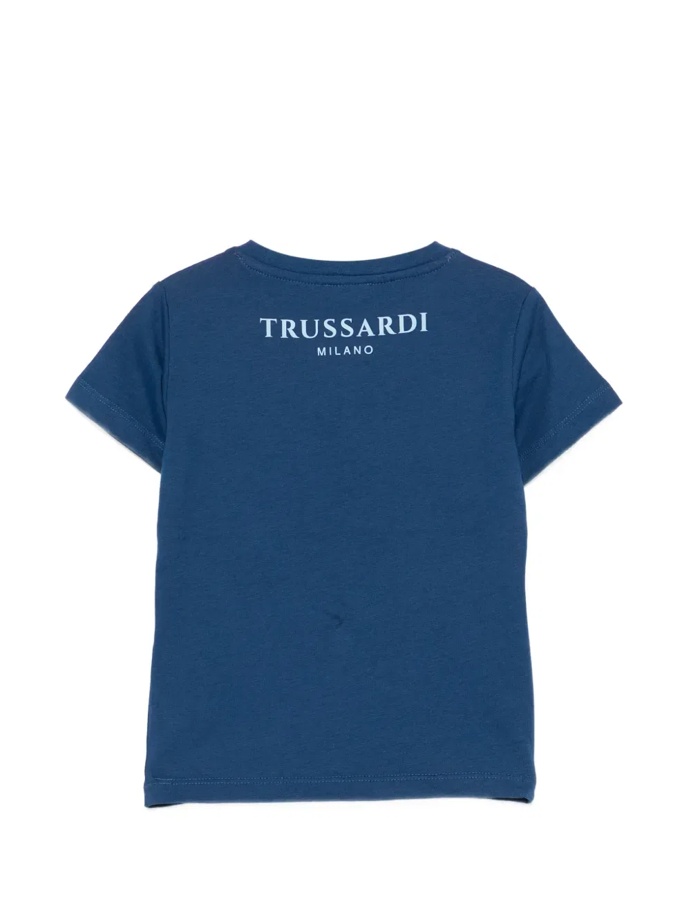 Футболка с логотипом и графическим рисунком Trussardi Junior, синий — фото 2