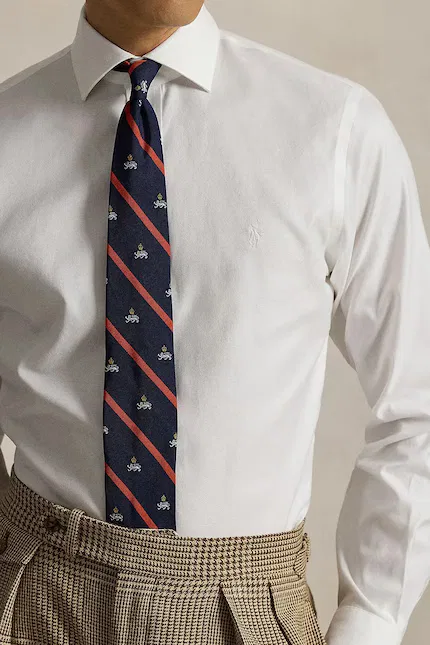 Рубашка хлопковая классическая Polo Ralph Lauren, белый — фото 4