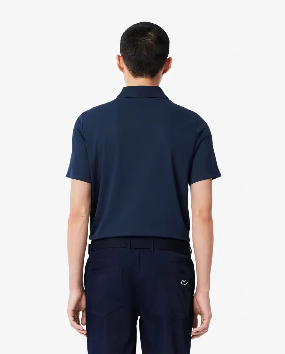 Регулярная футболка для гольфа с защитой от УФ-лучей Lacoste, темно-синий — фото 2