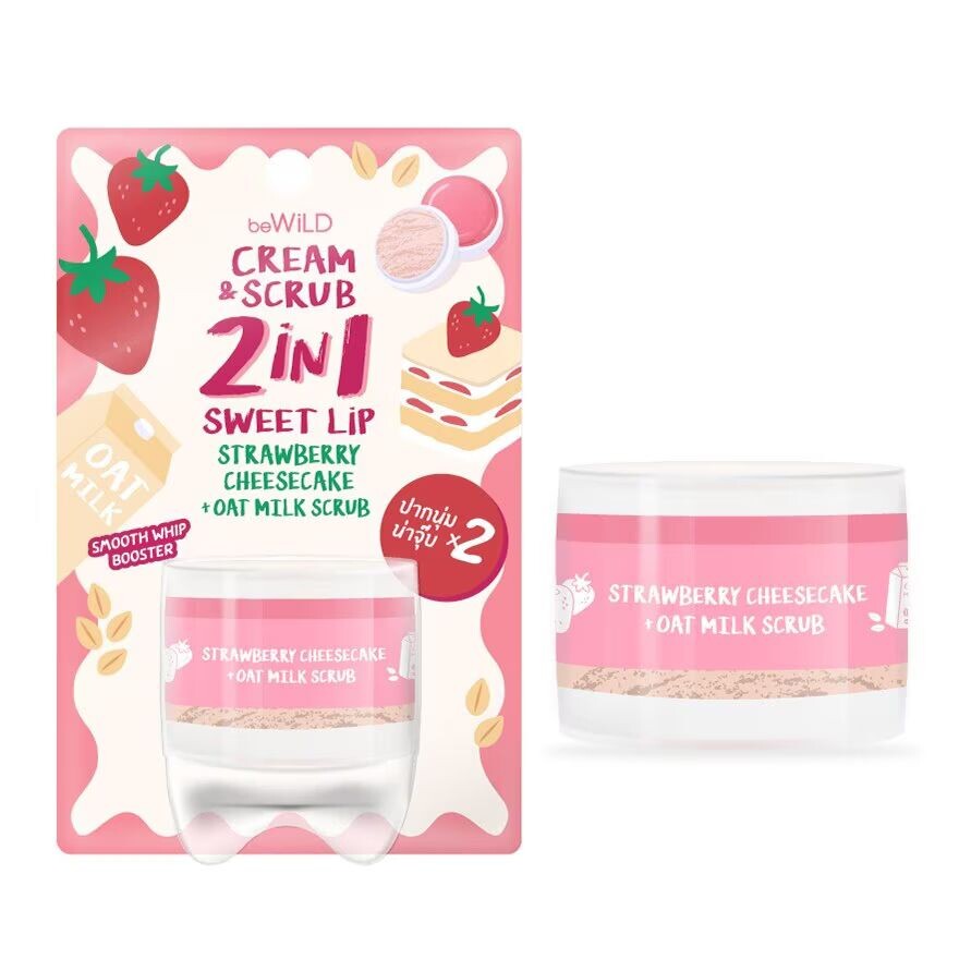 

Bewild Крем-скраб 2в1 Sweet Lip 7г. 01 Клубнично-чизкейк Овсяно-молочный скраб, Strawberry Cheesecake Oat Milk