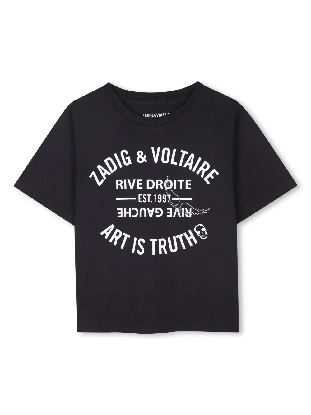 

Футболка с логотипом Zadig & Voltaire Kids, черный