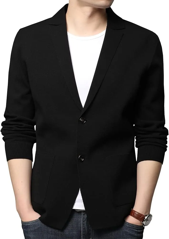 

Мужской кардиган с вырезом лацкана и двумя пуговицами Womleys