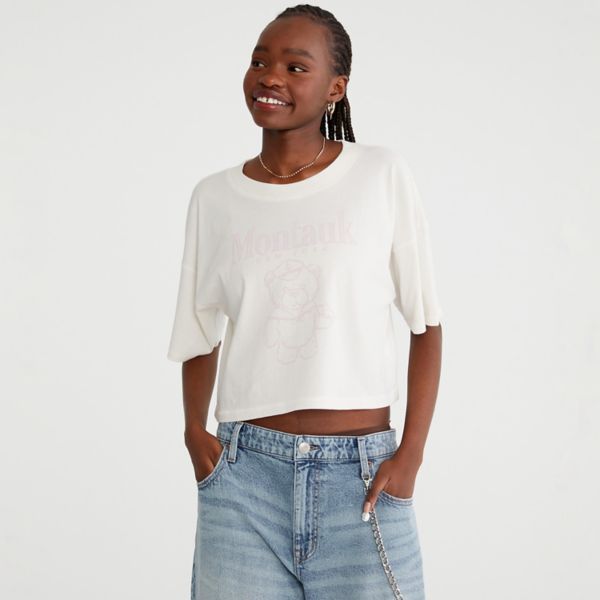 

Футболка бойфренда-юниора Aeropostale, цвет gardenia