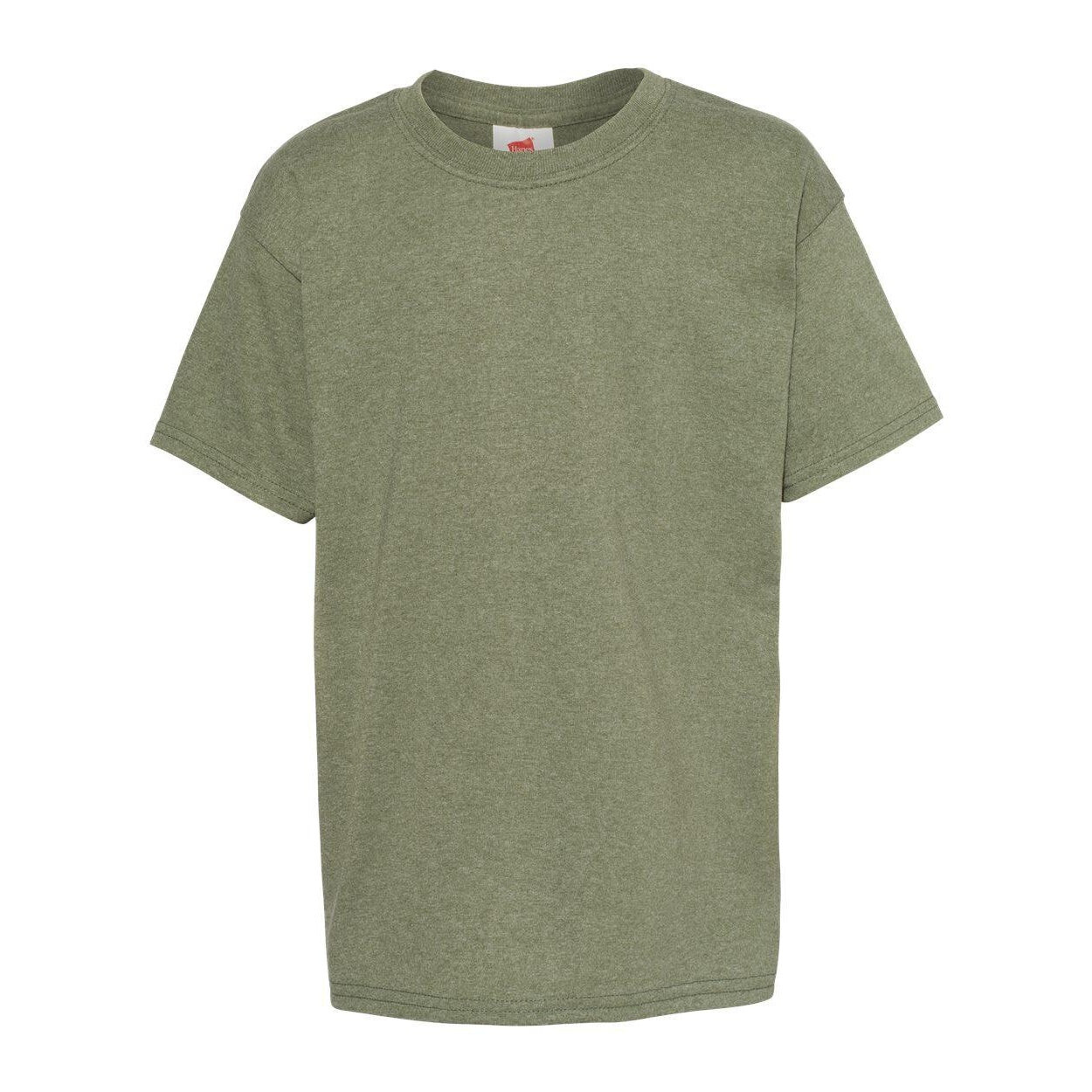 

Молодёжная футболка Hanes Ecosmart, цвет Heather Green