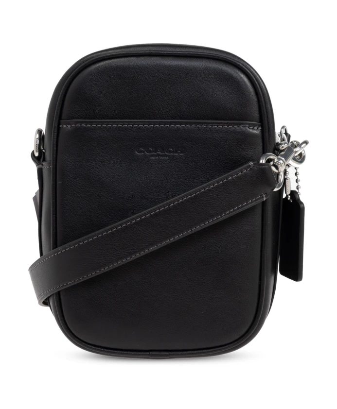 

Кожаная сумка через плечо Coach, черный