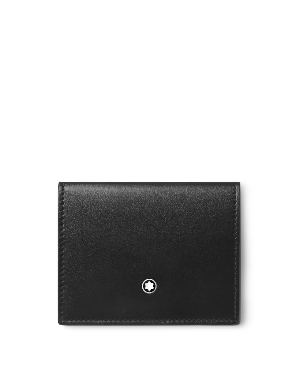 

Черная кожаная визитница унисекс Montblanc, чёрный