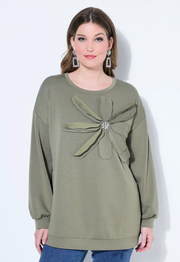

Alinie, толстовка verzierte 3dblüte Miamoda, Reed Green, Зеленый, Alinie, толстовка verzierte 3dblüte Miamoda, Reed Green