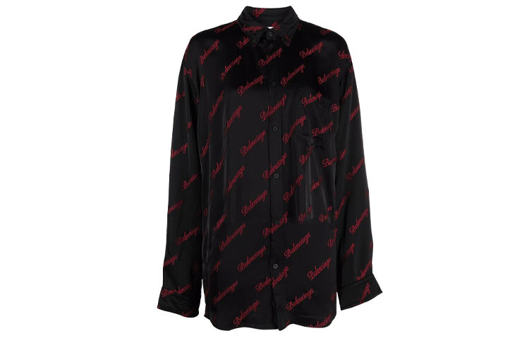 

Рубашка женская Balenciaga, черный / красный