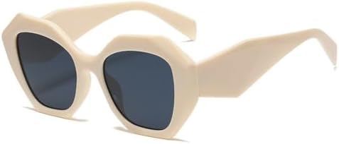 

Крупные солнцезащитные очки неправильной формы для женщин, уникальные многоугольные солнцезащитные очки для мужчин, модные солнцезащитные очки в крупной оправе MTZJH, C5beigegray