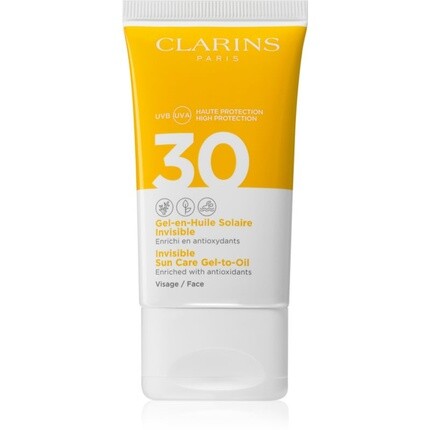 

Clarins Invisible Sun Care Гель-масло для загара для лица SPF 30 – 50 мл