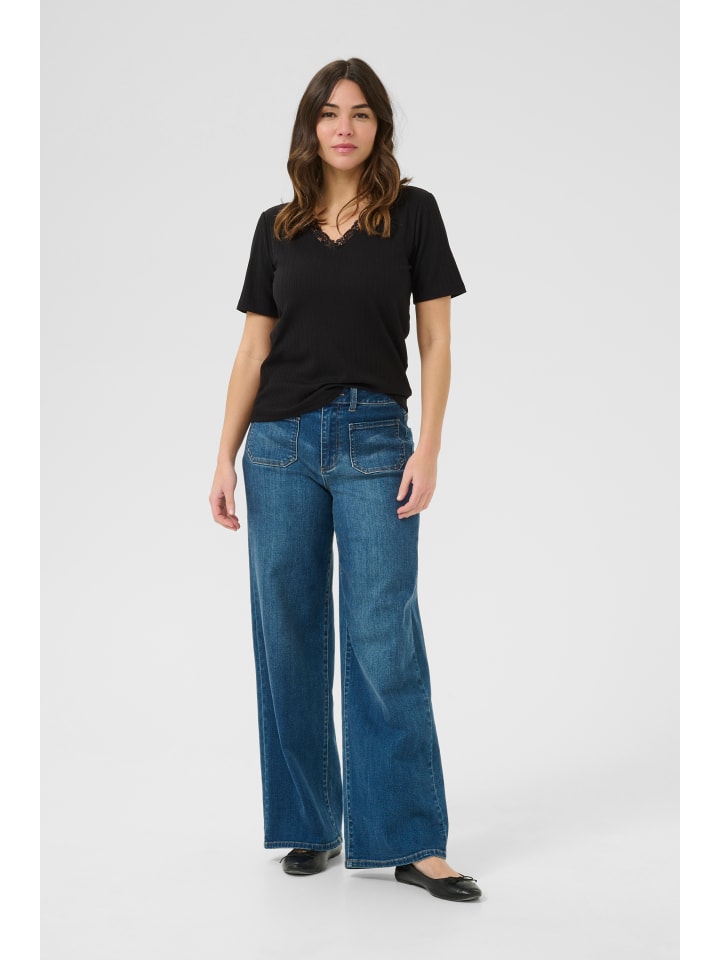 

Блузка с короткими рукавами KAsamantha, стандартный крой, цвет: черный, глубокий, CC Kaffe