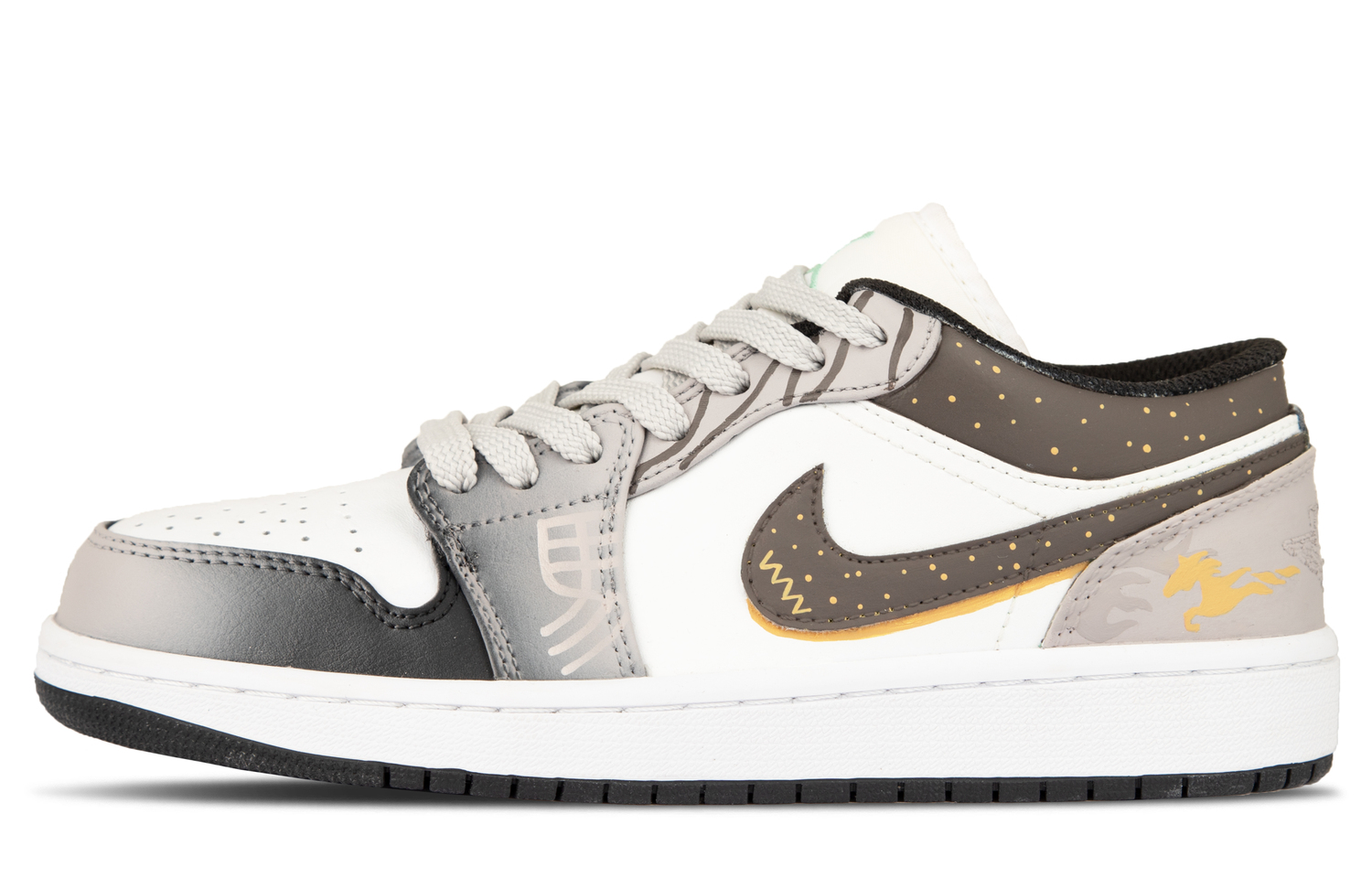 

Jordan Air 1 с кожаной амортизацией, низкие кроссовки в винтажном стиле для баскетбола, унисекс, коричневые