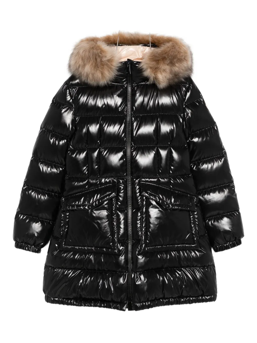 

Куртка Aruna с отделкой мехом Moncler Enfant, черный