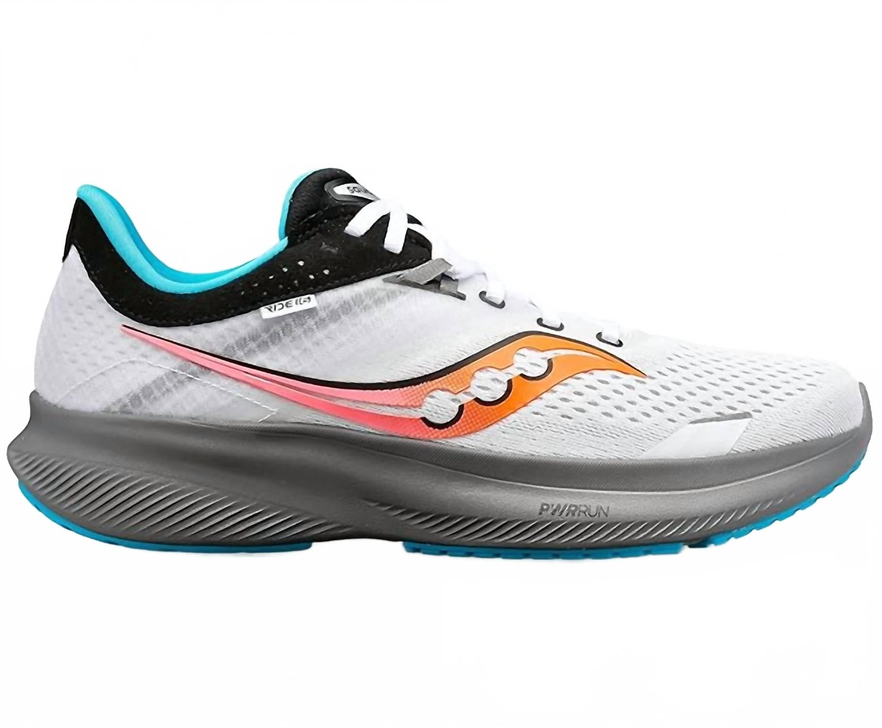 

Мужские беговые кроссовки Ride 16 в бело-сером цвете SAUCONY