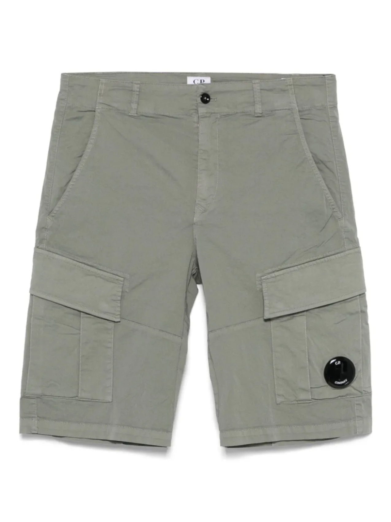 

C.P. Company Kids шорты карго с декором Lens, зеленый