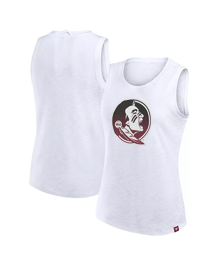 

Женская белая майка-топ «Семинолы Флориды» Activate Slub Fanatics