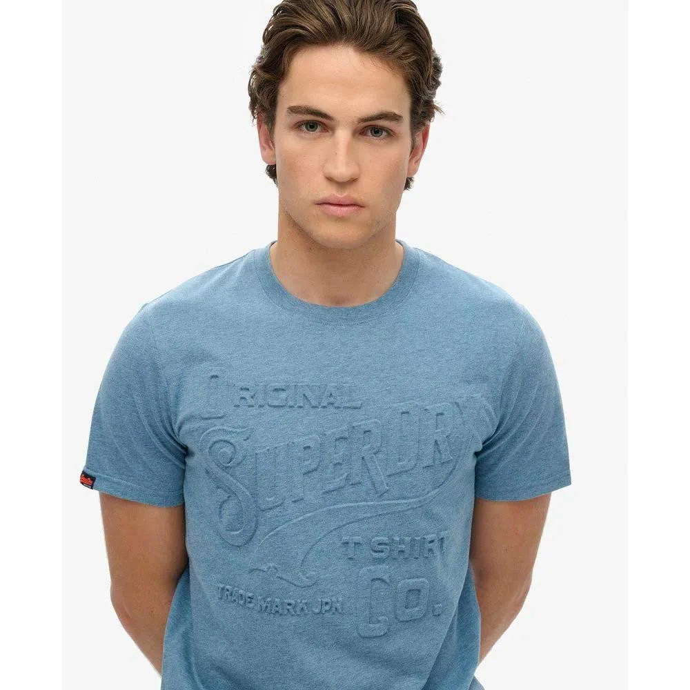 Футболка с коротким рукавом Superdry Workwear Embossed Relaxed, синий — фото 4