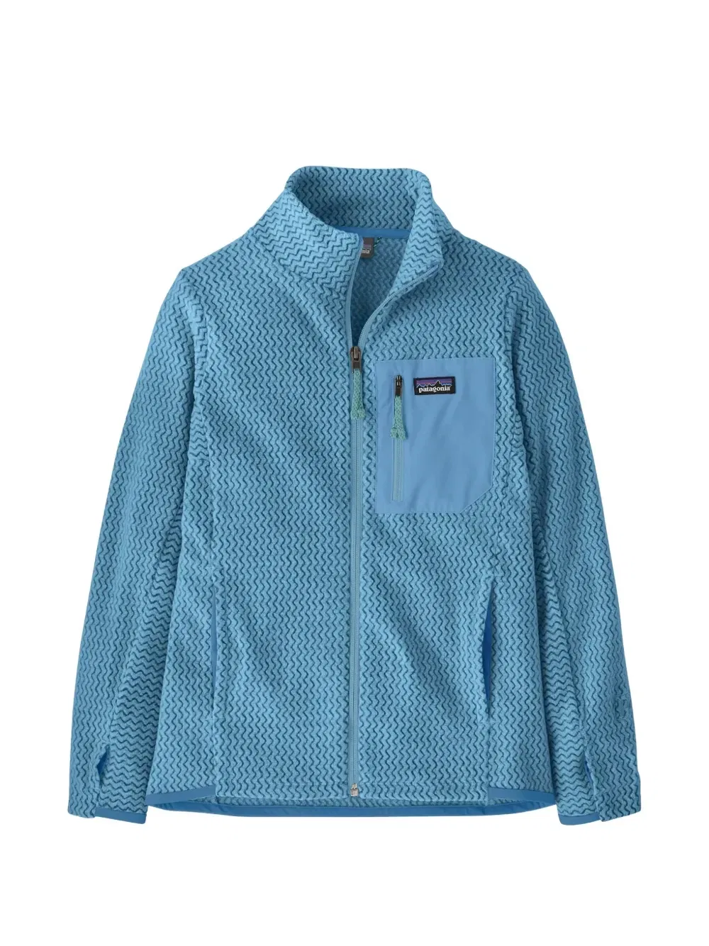 Текстурированный свитер R1 Air на молнии Patagonia Kids, синий