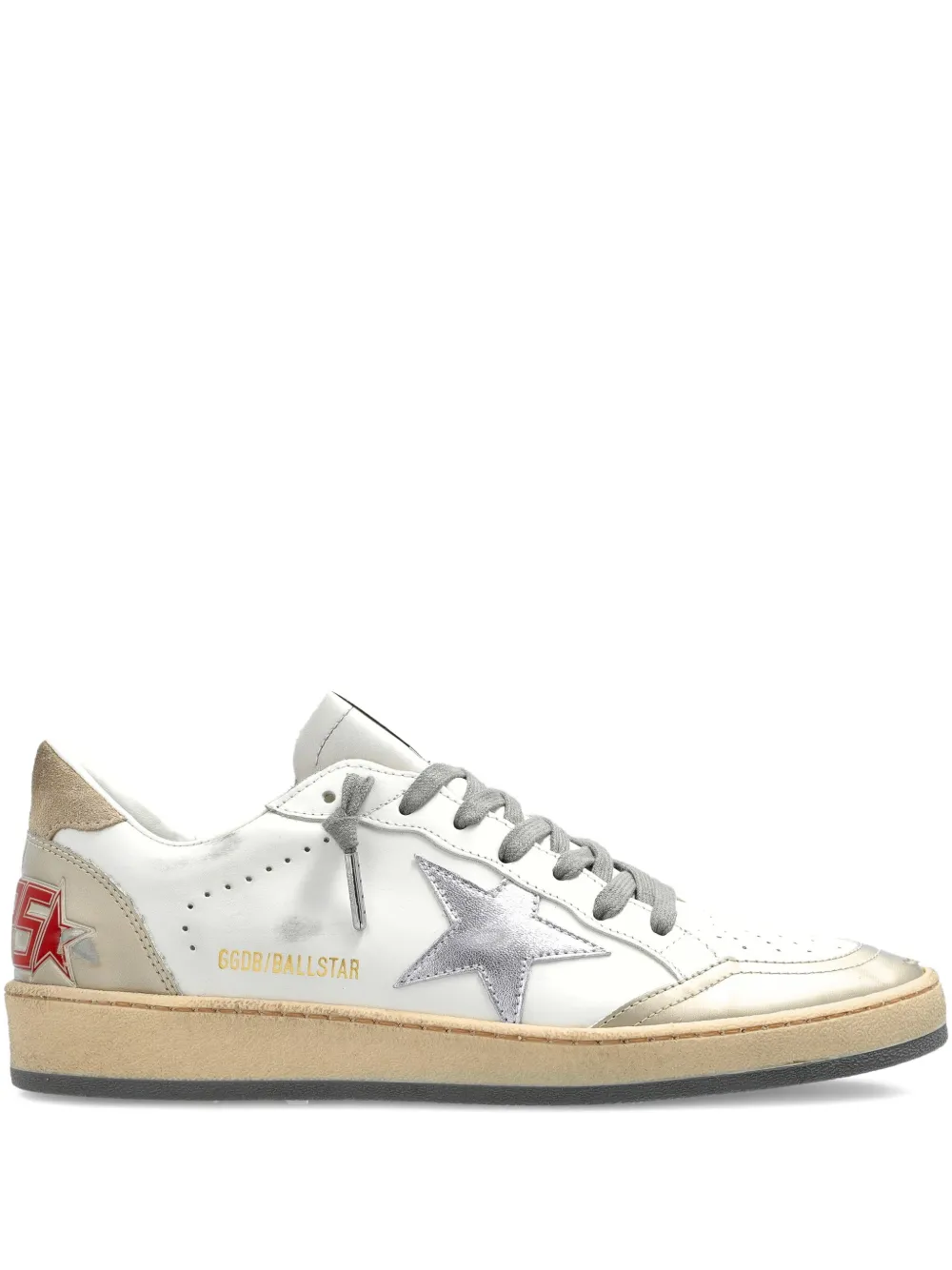Кожаные кроссовки Ball Star GOLDEN GOOSE, белый
