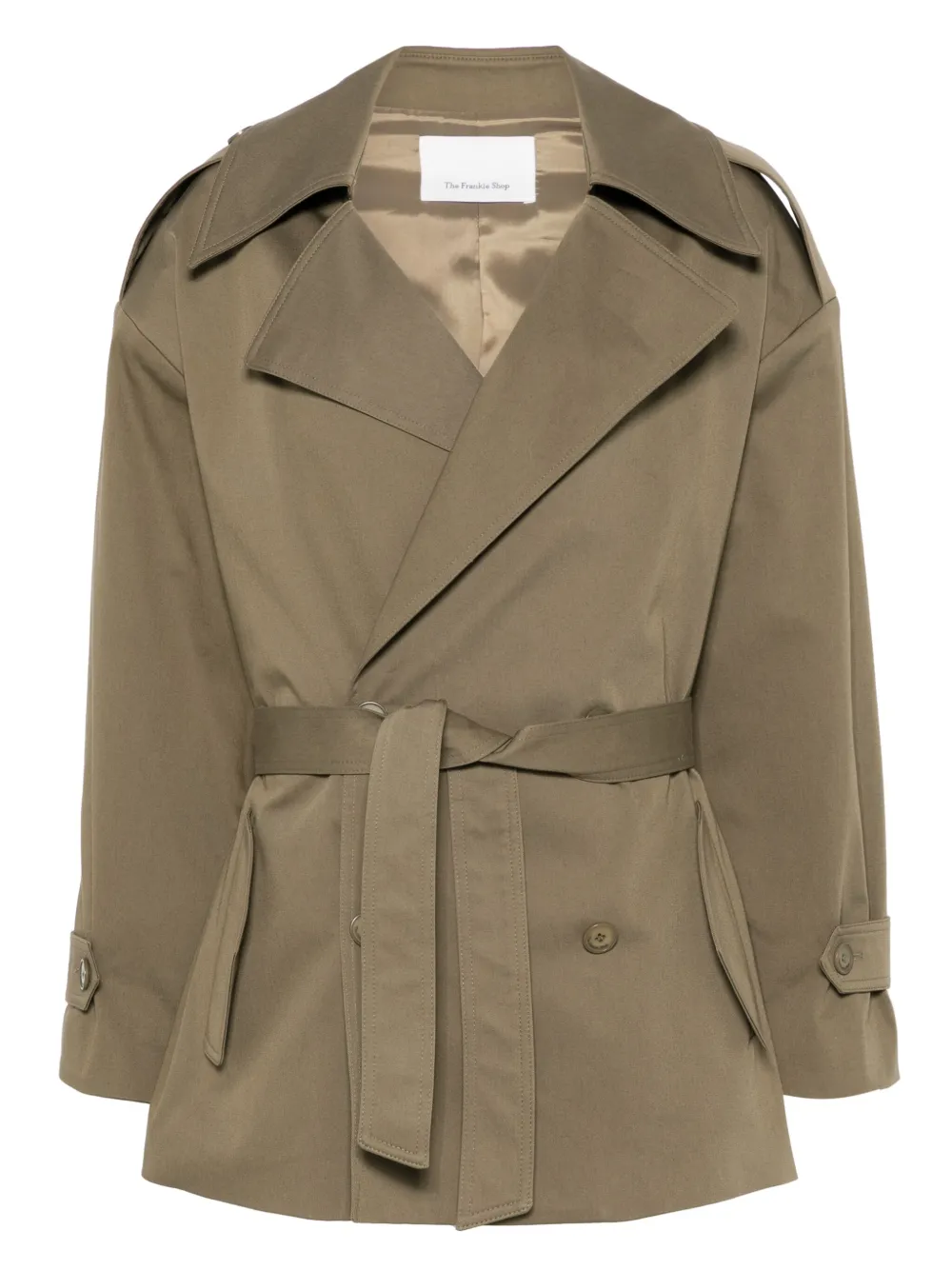 

Короткий тренч Zurich The Frankie Shop, зеленый