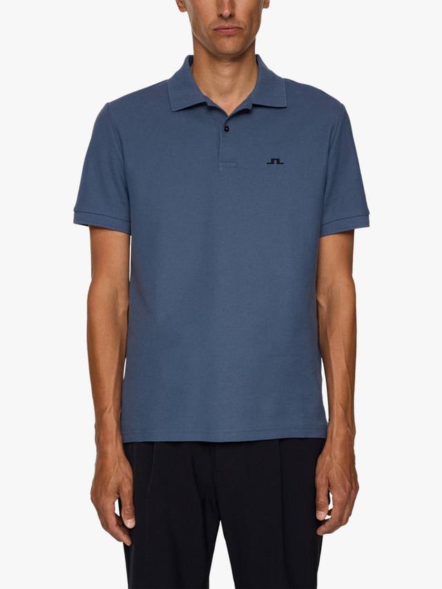 

Хлопковая рубашка-поло Rudy Cotton Slim Fit с короткими рукавами J.Lindeberg, Vintage Indigo