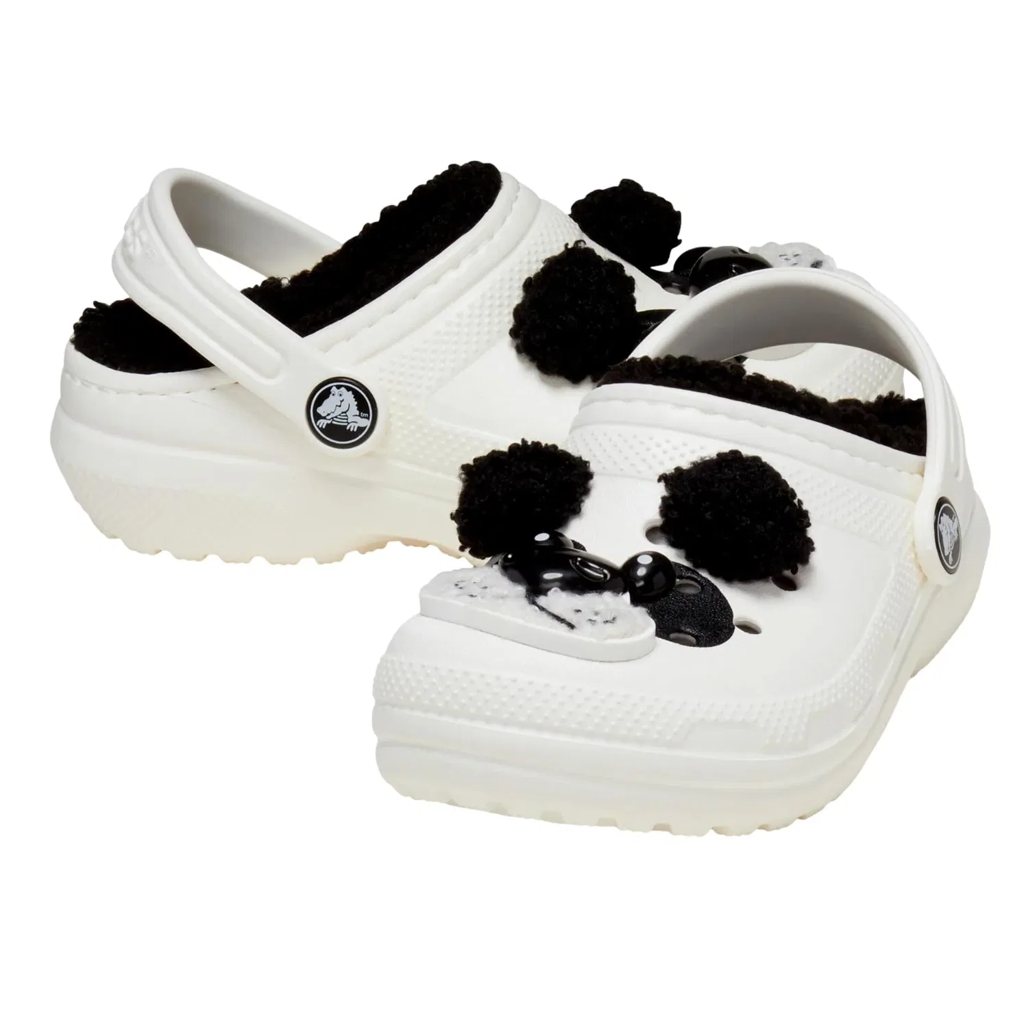Детские сабо Crocs Classic Lined Iam Panda Bear Panda Bear 210395-0WX, белый — фото 3