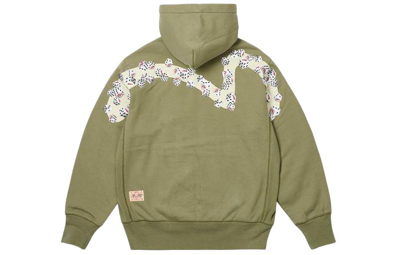 

Футболка X Evisu Zip Hood PALACE, армейский зелёный