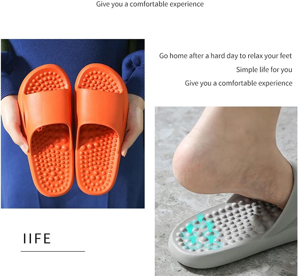Массажер для ног TUCY Reflexology, инструменты для рефлексологии, массажные тапочки-сланцы для мужчин и женщин, женские тапочки для дома и улицы (Цвет: желтый, Размер: EUR 40-41) — фото 3