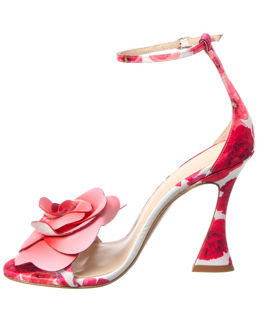 Alexandre Birman Dahlia Satin & Leather Sandal, белый — фото 2