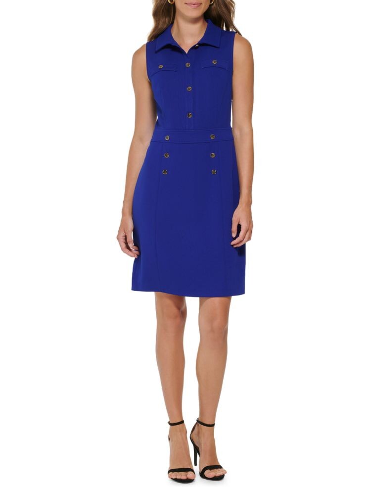 

Платье-футляр миди с воротником Dkny, цвет Berry Blue
