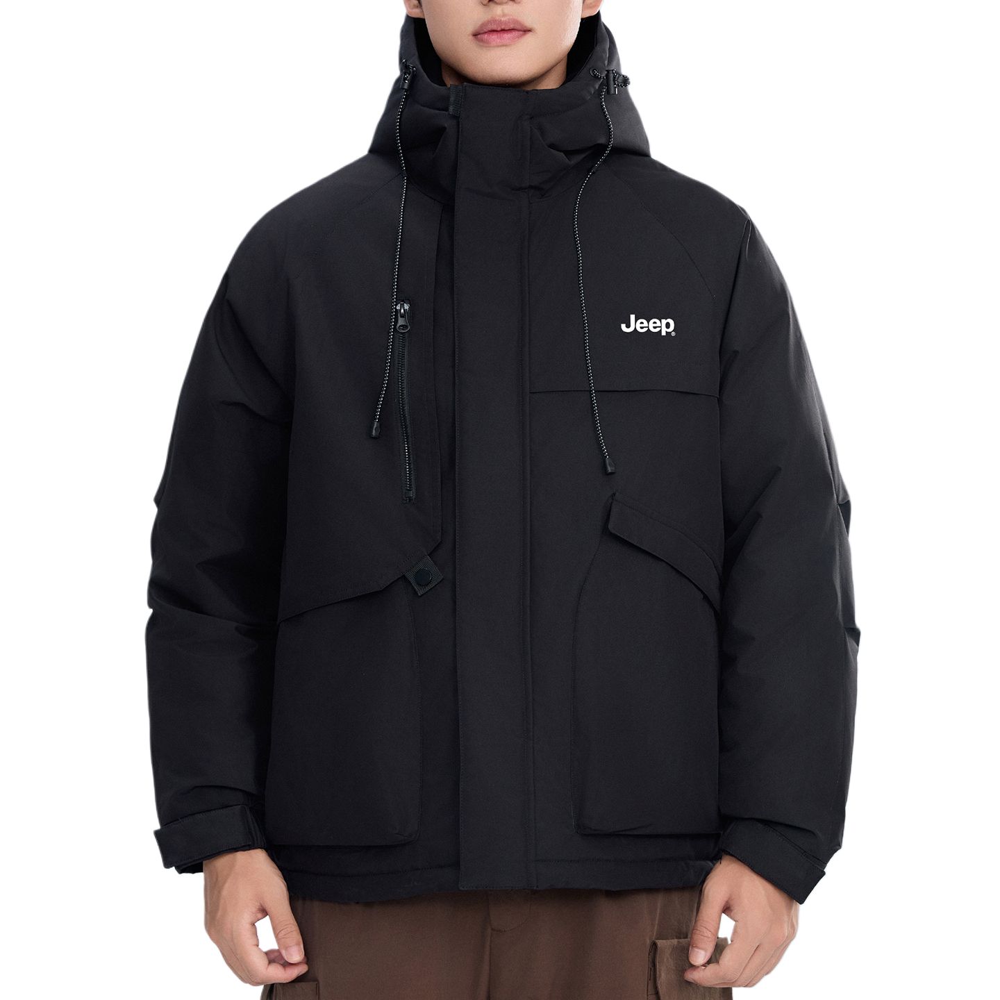 

Пуховик Unisex с капюшоном утепленный Jeep, черный