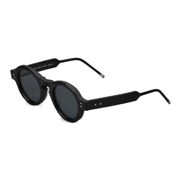 

THOM BROWNE Солнцезащитные очки с круглой оправой, Black