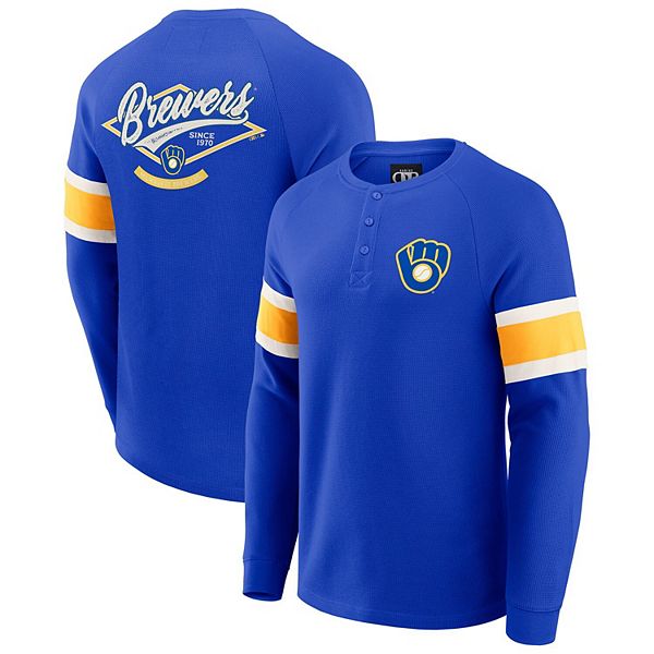 

Мужская футболка-поло Milwaukee Brewers с длинным рукавом реглан Darius Rucker Collection By Fanatics
