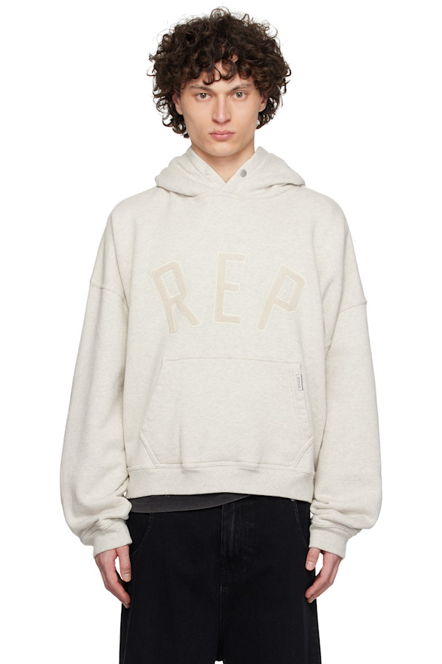 

Худи с аппликацией Rep' Represent, цвет cream marl