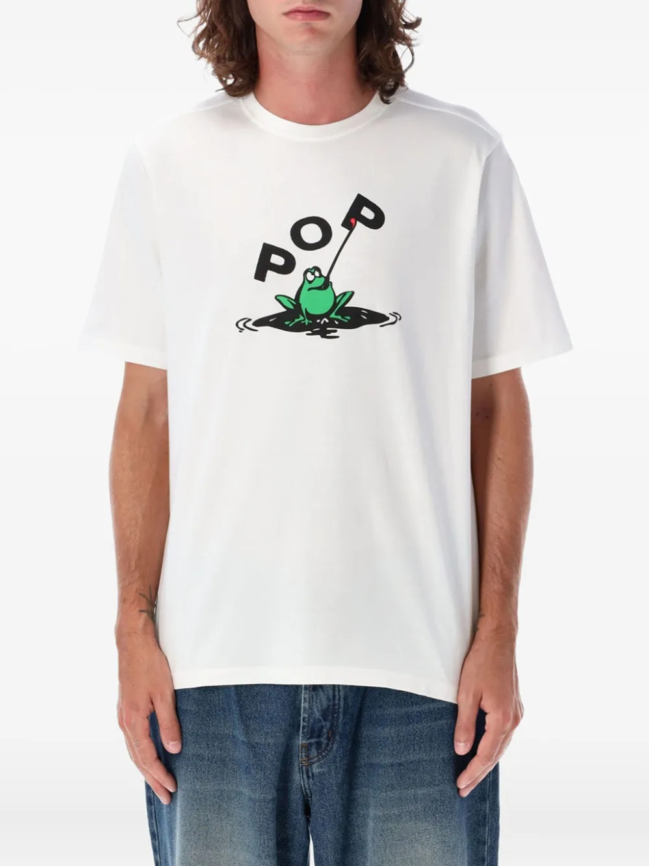 

Футболка с лягушкой Pop Trading Company, белый