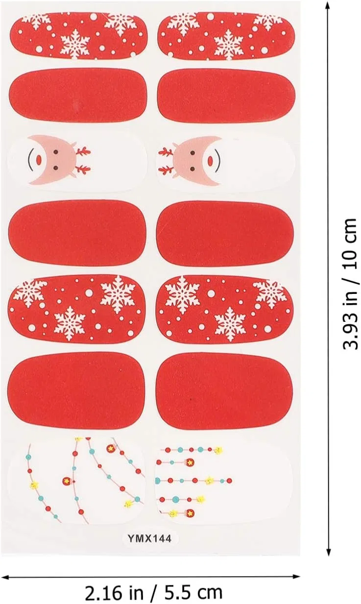 Набор рождественских наклеек для ногтей Minkissy, 8 листов Minkissy — фото 2