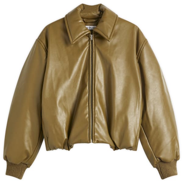 

Куртка-Бомбер Onnea из искусственной кожи Acne Studios, хаки