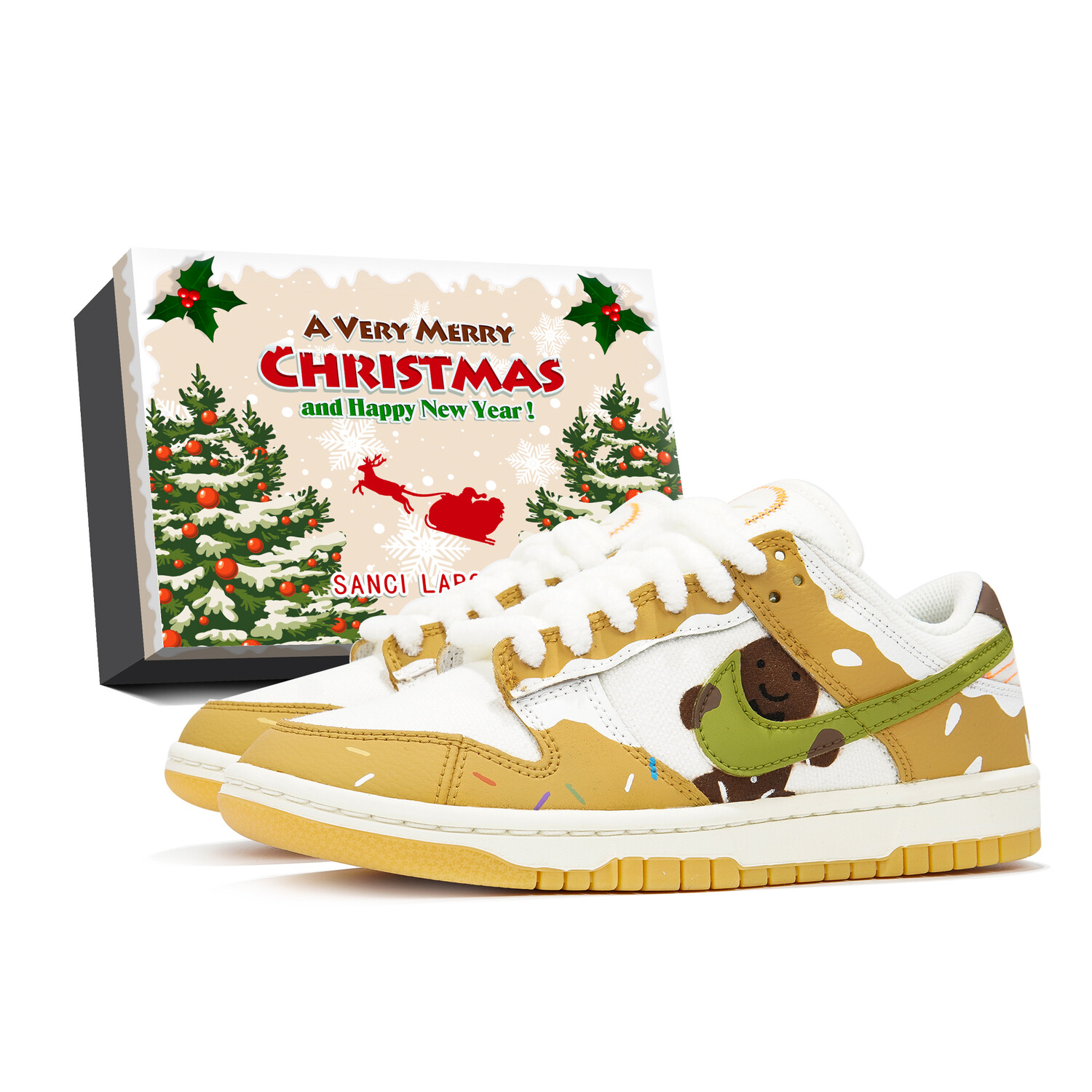 

Кроссовки Nike Dunk Skateboard Shoes Unisex Low-Top White Yellow